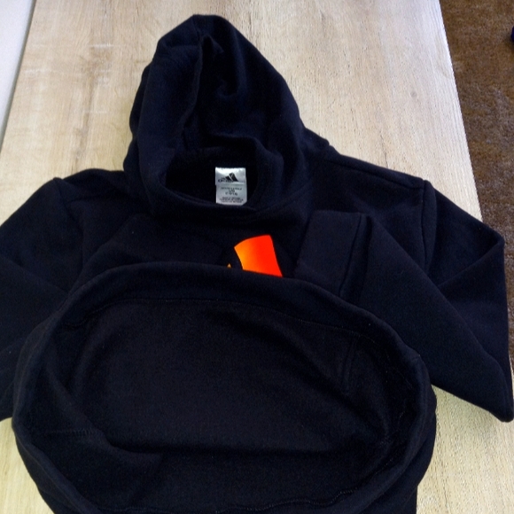 Adidas Teens Hoodie, Unisex, Black, Size L/G 14/16 - Picture 3 of 3